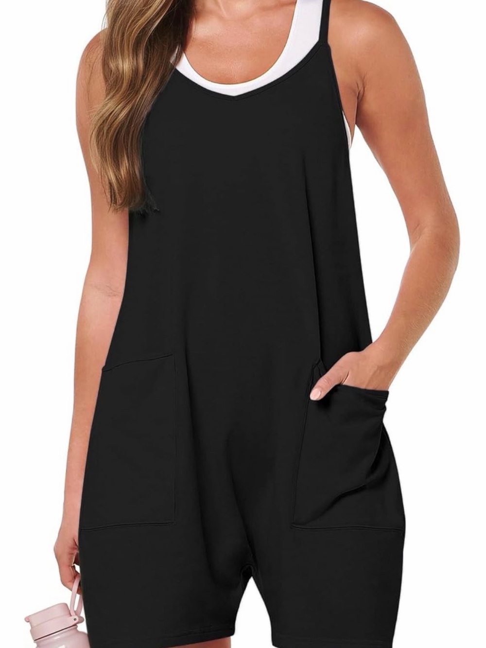 NILOINE Shorts Romper Casual Loose Sleeveless Spaghetti Strap NWT XXL